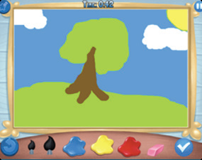 Screenshot of Career Town art painting of a tree